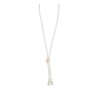 1920s Pearl Flapper Beads Necklace Great Gatsby Pearl Strands Long Necklace for Women Wedding Jewelry, imitation pearl, No Gemstone