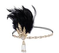 1920s Pearl Veil Headband With A Forked Clip For Girls & Women | Flapper Headband, Pearl Veil Hair Accessories For Jazz Age Party Halloween Wedding Cocktail Costume