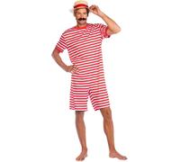 amscan 9908836 Adults Red 1920's Swimsuit Fancy Dress Costume Outfit (Extra Large)