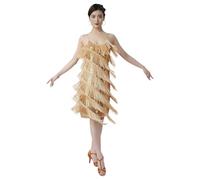 1920's Vintage Fringed Flapper Dress with Sparkly Sequins, Women Modern A-line Tiered Fringe Dress Roaring 20s Cocktail Party Cosplay Prom Sleeveless Dress Clubwear Dancing Sequin Dress