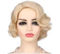 1920s Wig for Women Short Finger Wave Wigs Synthetic Hair Wigs Short Curly Hair Halloween Cosplay Costume Party Wigs for Women