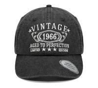 1924-1995 Birthday Gifts for Men Women,Personalized 30th-100th Birthday Ideas Gift,Parents Vintage Hat, 01.black, One size