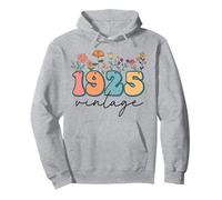 1925 Vintage 99th Birthday Wildflowers 1925 Floral Women Pullover Hoodie