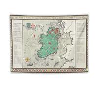 1929 Irish Free State And Northern Ireland Retro Map Poster Tapestry Wall Art Print Gift Picture Painting Tapestries Artwork Bedroom Home Decor 30"x40"