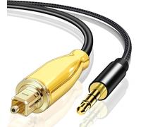 192KHz DAC Optical to 3.5mm Converter,Optical Audio Cable to AUX Cable Adapter,Digital to Analog Audio Converter for HDTV DVD Set-top Boxes Out to Speaker Audio Mixer(Unidirectional O-ptical to AUX)