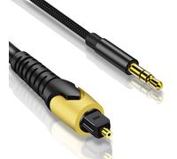 192KHz DAC Optical to 3.5mm Converter,Optical Audio Cable to AUX Cable Adapter,Digital to Analog Audio Converter for HDTV DVD Set-top Boxes (Unidirectional from O-ptical to A UX Only) Aux Cable - 1M