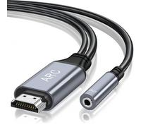 192KHz HDMI ARC to 3.5mm Female Audio Extractor Converter, HDMI ARC to 3.5mm Audio Stereo Adapter for HDTV to Soundbar, Speaker, Home Theater Amplifier, Mixer, Plug & Play-Not Support eARC