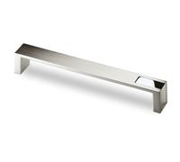 192mm Brushed Stainless Steel Cabinet & Cupboard Handle With Chrome - Intra By Hettich - Cupboard & Drawer Pull - Pack Of 4