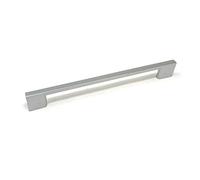 192mm Matt Chrome Square D Handle for Kitchen Cabinets, Drawers, Furniture and Bedrooms