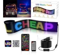 192mmx1762mm,Colorful Eyes Light for Truck And Car, Programmable Flex Car LED Truck Windscreen Eyes, Dynamic Big Eye Lights for Windshield with APP Control and Remote Controller