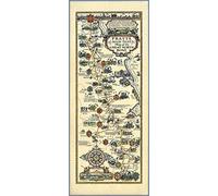 1930 - Pratts High Test Map of the Great North Road by Alfred E. Taylor - Size 33 x 80 cm - Paper