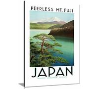 1930s Japan Travel Poster Japanese Government Railways Framed Canvas Print, Pictures for Home Walls, Bedroom, Living Room & Bathroom Decor 91x61cm (36x24in)