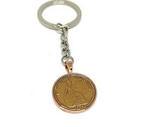 1932 94th Birthday Keyring Farthing Keyring Mum, Dad, Brother, Sister- 94th Birthday-Farthing Coin Keyring, Farthing Coin, 94th Anniversary ROSE GLD