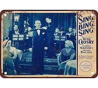1933 Bing Crosby Movie Metal Tin Sign 8X12 Inches