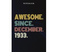 1933 Birthday Gift Notebook: 1933 Birthday Gift / 89th Birthday Gift / 89th Party Decoration / 89th Birthday Sign / Born in 1933