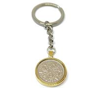 1934 91st Birthday Keyring Sixpence Keyring Mum, Dad, Brother, Sister- 91st Birthday-Coin Keyring, Sixpence Coin, 91st Anniversary GLD