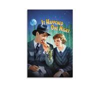 1934 Romantic Comedy Films It Happened One Night Movie Poster Artworks Canvas Poster Wall Art Prints Home Modern Decor 08x12inch(20x30cm)