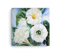 1936 Jimson Weed Botanical Poster - Georgia O'Keeffe Modernist White Flower Art Prints for Wall Decor Wall Art Aesthetic Canvas Painting Picture Living Room Decor Home Unframe 16x16inch(40x40cm)