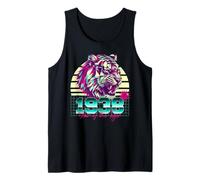 1938 Year of the Tiger Retro Vaporwave Sunset Chinese Zodiac Tank Top