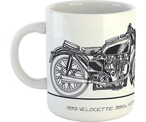 1939 Velocette 350CC KTT MK VIII - Classic Motorcycles Mug - Bone China - 300ml - Dishwasher and Microwave Safe