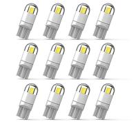 194 Led Bulb 3030 Chipset 2SMD T10 194 168 W5W Led Wedge Light Bulb 1.5W 12V License Plate Courtesy Step Map Lights Trunk Lamp Clearance Lights,12pcs