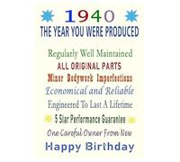 1940 birthday card, back in 1940, born in 1940, vintage 1940 birthday card