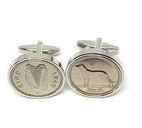 1940 Original Irish 6d Sixpence birthday/Anniversary Cufflinks ideal for a 85th birthday