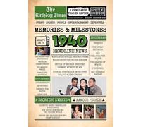 1940 The Birthday Times: Memories, Milestones, and a Memorable Year in Review: Relive 1940 Through Sports, People, Lifestyle and Entertainment. The Perfect Birthday Gift for Someone Special