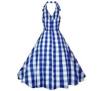 1940s Dresses for Women, Vintage Polka Dot Rockabilly Swing Dress, Sleeveless A-Line Spaghetti Strap Dresses, Retro Cocktail Party Tea Dress, Ladies 1940s Fancy Dress Land Girl Outfit