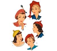 1940s Sewing Pattern,Ladies' Elegant Berets, Hats, Millinery 'Easy to Sew' - Head 23" (58.4cm)