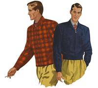 1940's Sewing Pattern: Men's Lumber Jacket, Bomber Jacket (Chest: 38" (97 cm) - 40" (102 cm))