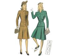 1940s Sewing Pattern: Women's Two-Piece Suit - Bust: 40” (102cm)