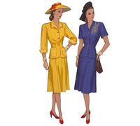 1940s Sewing Pattern: Women's Wartime Two-Piece Suit - Bust 37" (94cm)