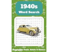 1940s Word Search Puzzle Book: Word Searches with Easy to Read Print about the 1940s, 1940s fashion, 1940s culture, and more | 6x9 inches, 110 pages | ... gift for Vacations, Holidays and Free Times