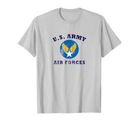 1940s WW2 USA Retro T-Shirt, Men, Silver Grey, 3X-Large