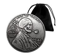 1941 Pipe Smoker Vagrant Hobo Coin Pendant Pouch - U.S Jewelry Dollar Liberty Eagle Lucky Morgan Pendant Arts Challenge Coin Pendant Bag