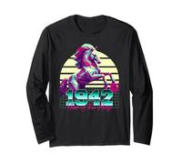 1942 Year of the Horse 80s Retro Vaporwave Chinese Zodiac Long Sleeve T-Shirt