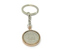 1943 82nd Birthday Keyring Sixpence Keyring Mum, Dad, Brother, Sister- 82nd Birthday-Coin Keyring, Sixpence Coin, 82nd Anniversary Rose Gold