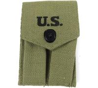 1943 WWII U.S. Canvas Double Magazine Colt .45 Pouch (OD Green)