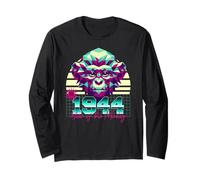 1944 Year of The Monkey 80s Retro Vaporwave Chinese Zodiac Long Sleeve T-Shirt
