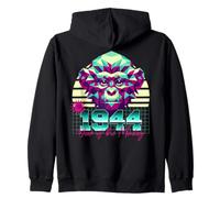 1944 Year of the Monkey 80s Retro Vaporwave Chinese Zodiac Zip Hoodie