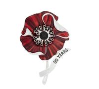 1945-2025 Day Pin Badge Brooch 80th Anniversary,Victory in Europe Po-ppy Brooch,80th Anniversary Po-ppy B/rooch,Veteran Gifts,Pin Badge Decorations,Red Pop-py Flower Decoration for Veterans,01#