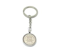 1945 81st Birthday Keyring Sixpence Keyring Mum, Dad, Brother, Sister- 81st Birthday-Coin Keyring, Sixpence Coin, 81st Anniversary SLV