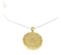 1945 Threepence Solid Pendant 81st Birthday plus a Sterling Silver 18in Chain GLD