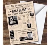 1947 Newspaper Any Age Any Year You were Born Facts Personalised Birthday Card | Any Age Any Year Personalised Birthday Card | Milestone Birthday Card | Facts from The Year You were Born
