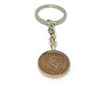1949 77th Birthday Keyring-British Farthing Keyring- Mum, Dad, Brother, Sister- 77th Birthday-Coin Keyring, Farthing Coin, 77th Anniversary Rose/G