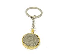 1949 77th Birthday Keyring-British Sixpence Keyring- Mum, Dad, Brother, Sister- 77th Birthday-Coin Keyring, Sixpence Coin, 77th Anniversary GLD