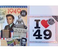 1949 BIRTHDAY or ANNIVERSARY GIFTS SET - I Love 1949 Greeting Card & 1949 Best 60 Minute News Footage DVD Film and 1949 Chart Hits Compilation Music CD Gift with 20 Original Songs All Downloadable