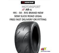 195 50 15 NANKANG AR-1 Brand New SEMI SLICK ROAD LEGAL TRACK TYRE 19550R15