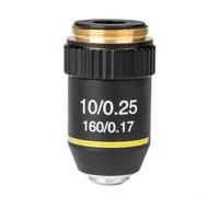 195 Achromatic Objective Lens 4X to 100X Magnification Oil Immersion Copper Core Optical Glass Multi Layer Coating Clear Imaging RMS 20.2mm Thread Compatible with Biological Microscope(10 X)